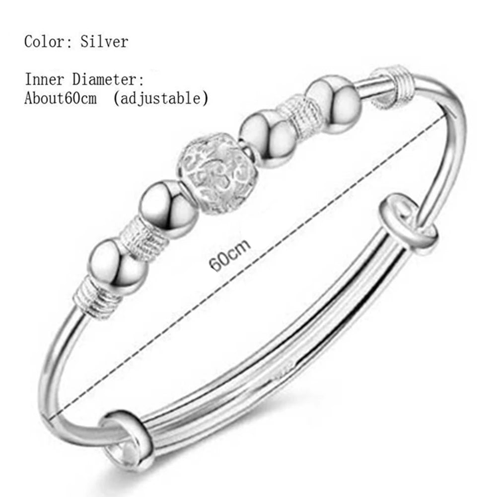Elegantes Armband mit Glücksperlen aus 925er Sterling-Silber – Verstellbar und Hypoallergen