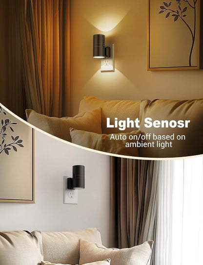 NightNova | Dimmbares LED-Nachtlicht mit Dämmerungssensor – Einstellbare Helligkeit für Schlafzimmer & Flure