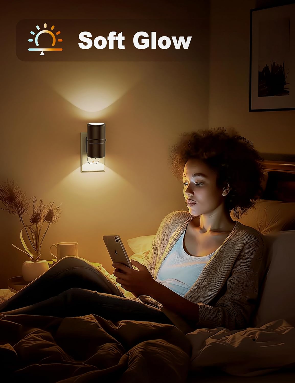 NightNova | Dimmbares LED-Nachtlicht mit Dämmerungssensor – Einstellbare Helligkeit für Schlafzimmer & Flure