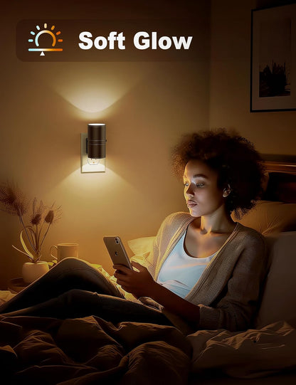 NightNova | Dimmbares LED-Nachtlicht mit Dämmerungssensor – Einstellbare Helligkeit für Schlafzimmer & Flure