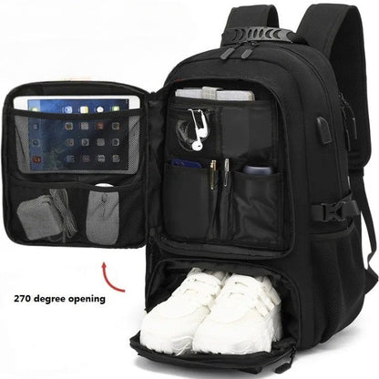 Tech Trek Pro 50-80L: Die ultimative Rucksack mit USB-Anschluss - Perfekt für Abenteuer und Alltag