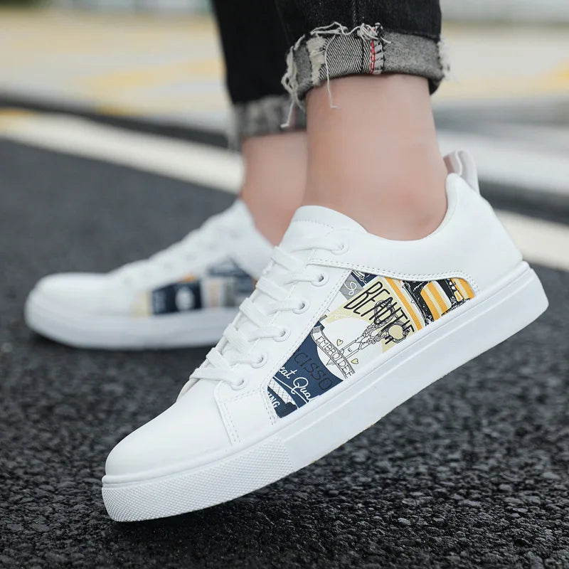ECO freizeit sneakers | Bequeme Leder Casual Schnür-Sneakers für Herren