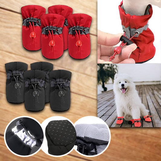 PetStep Wasserdichte Hundeschuhe mit verstellbaren Riemen – Ultimativer Pfotenschutz für jedes Wetter