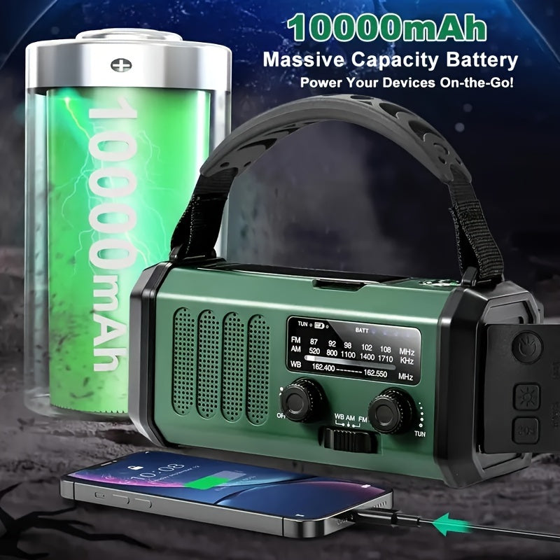 EcoPower Notfallradio: Robuste All-in-One-Lösung mit Solar, Kurbel, Taschenlampe & Powerbank