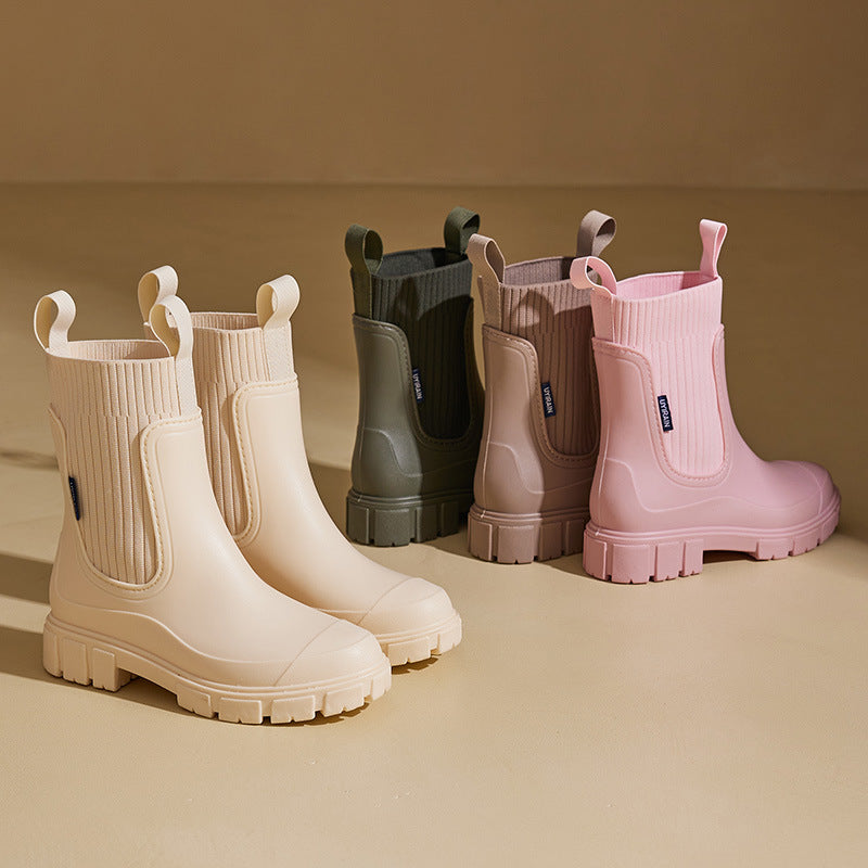 Warme, wasserdichte Damen-Regenstiefel für den Herbst – Stylisch und bequem für jedes Wetter