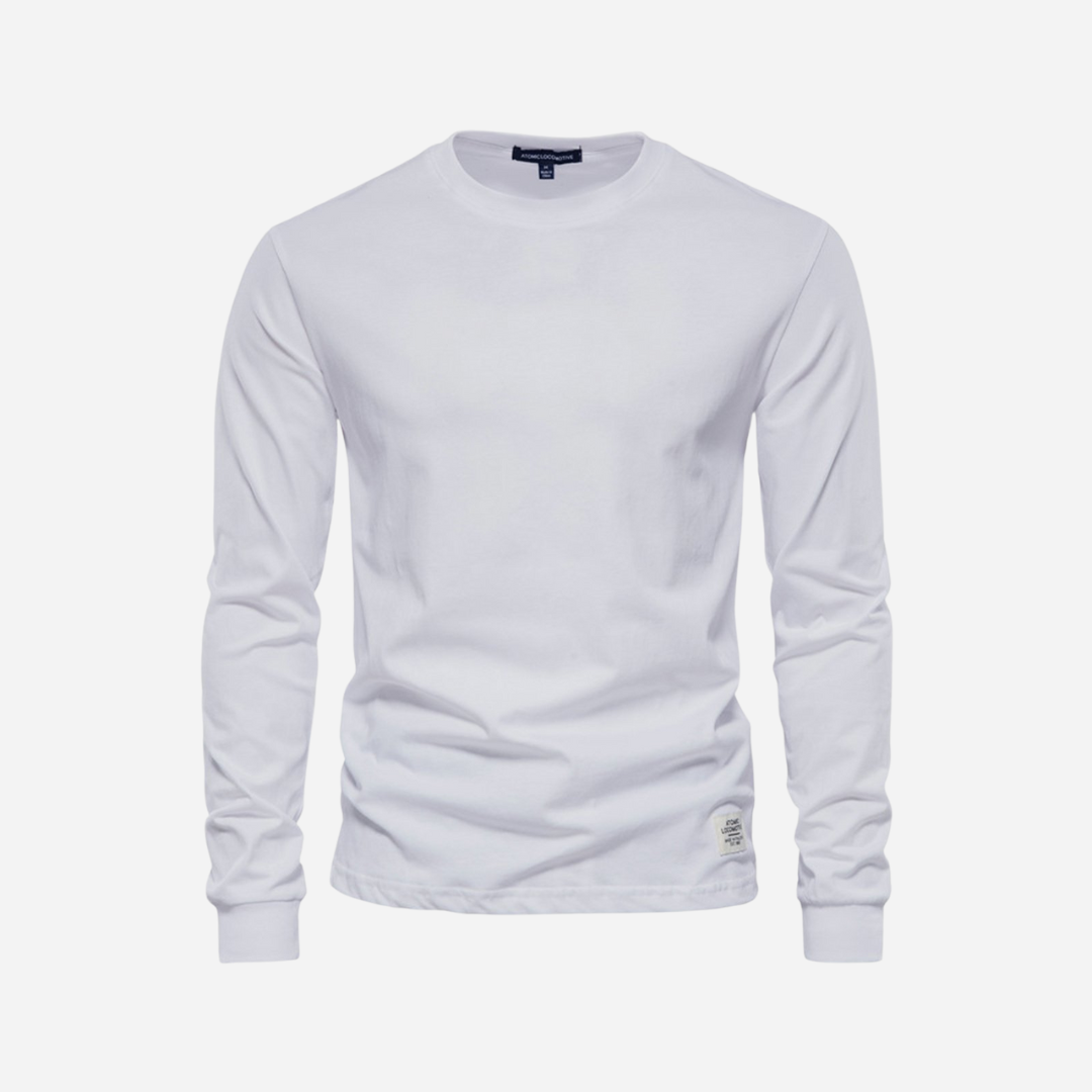 Baumwollshirt für Herren - Langarm & Rundhals für den Winter