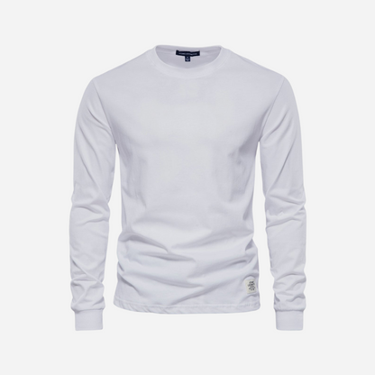Baumwollshirt für Herren - Langarm & Rundhals für den Winter