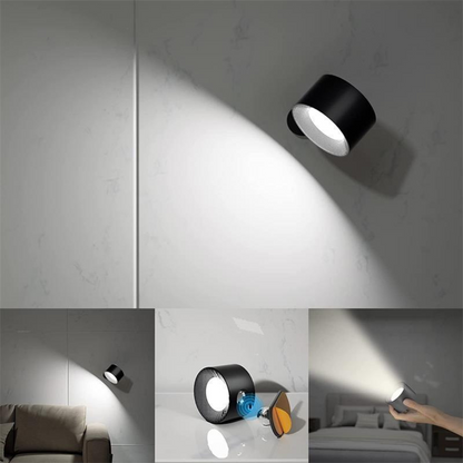 Glow360 | Draadloze, Oplaadbare Wandlamp met 360° Rotatie - Sfeervolle & Flexibele Verlichting