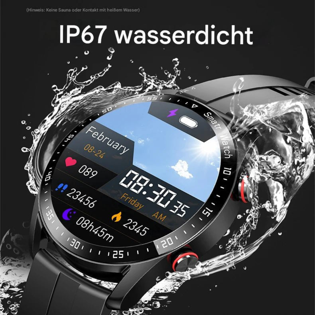 GlucoseGuard Smartwatch: Schmerzfreie Blutzuckermessung & Gesundheitsmonitor