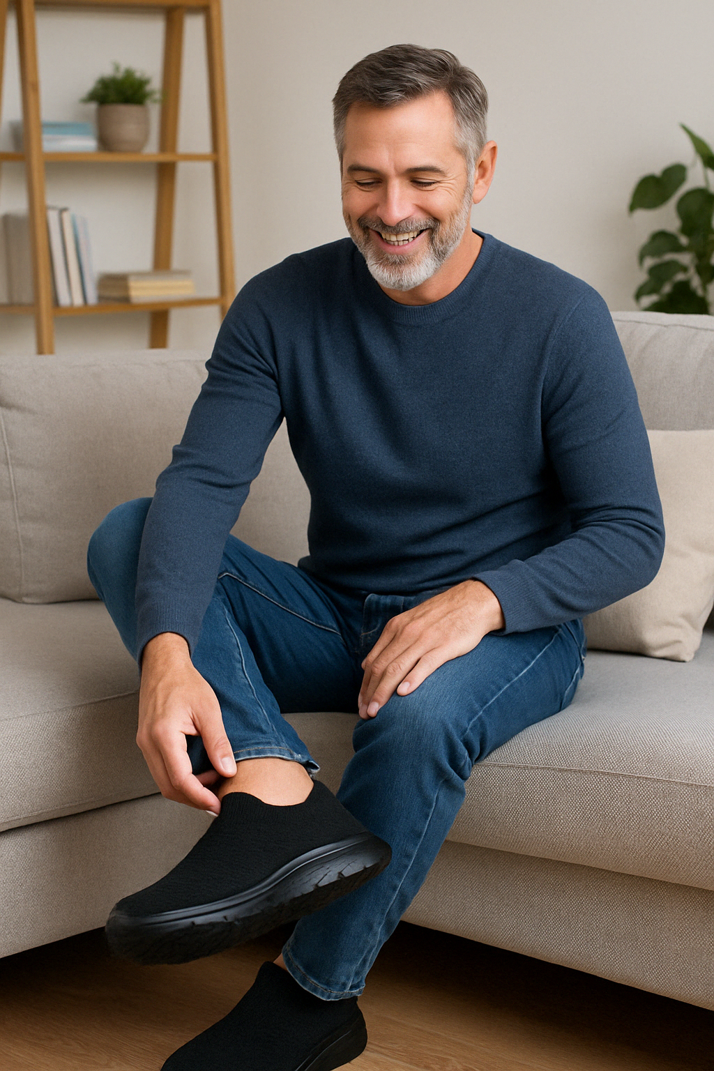 OrthoSlip Schuhe für Herren -  Anti-Schmerz Sneaker zum Reinschlüpfen
