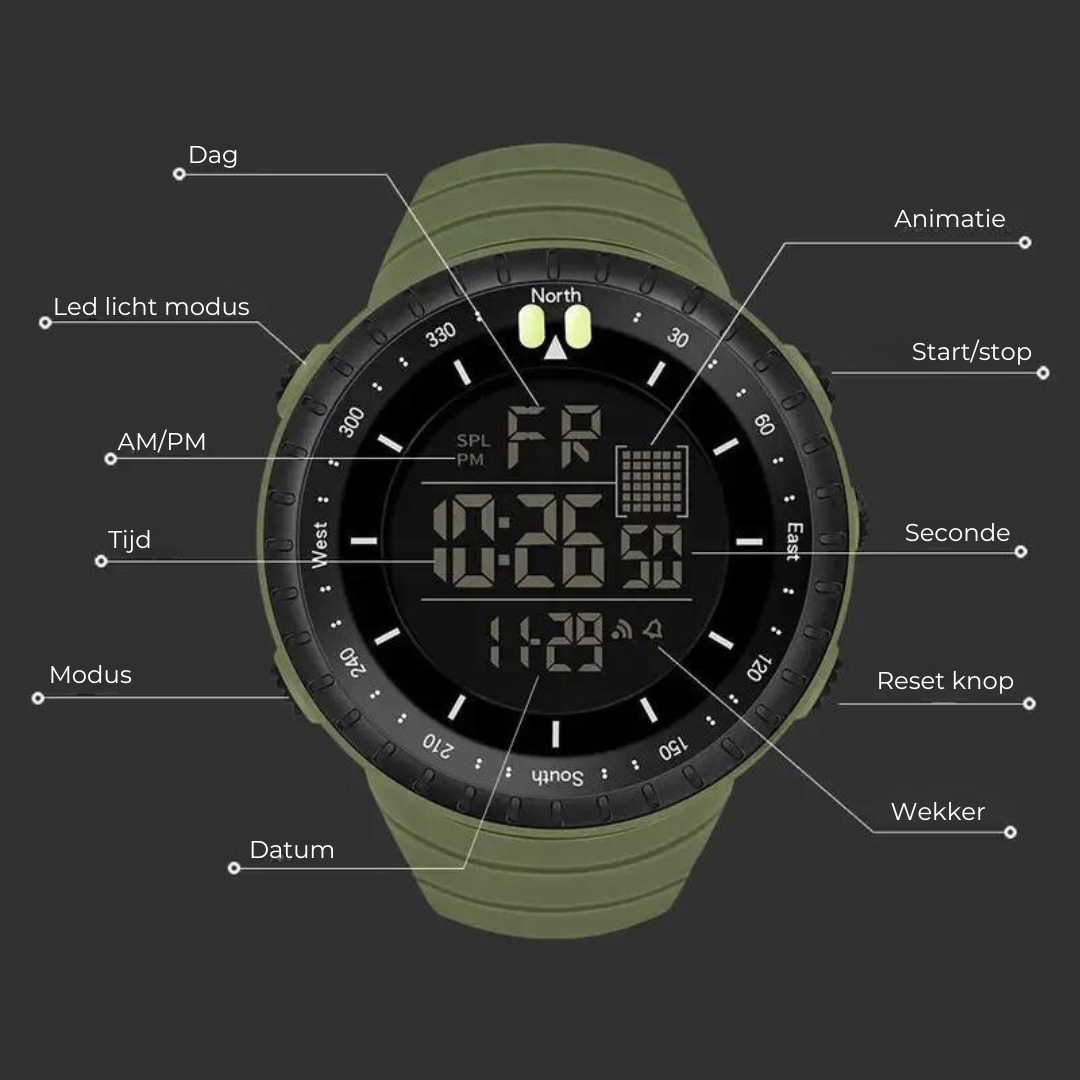 EverHike AdventureTime Outdoor-Uhr - Wasserdicht & Robust für Abenteurer
