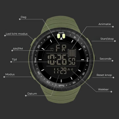 EverHike AdventureTime Outdoor-Uhr - Wasserdicht & Robust für Abenteurer