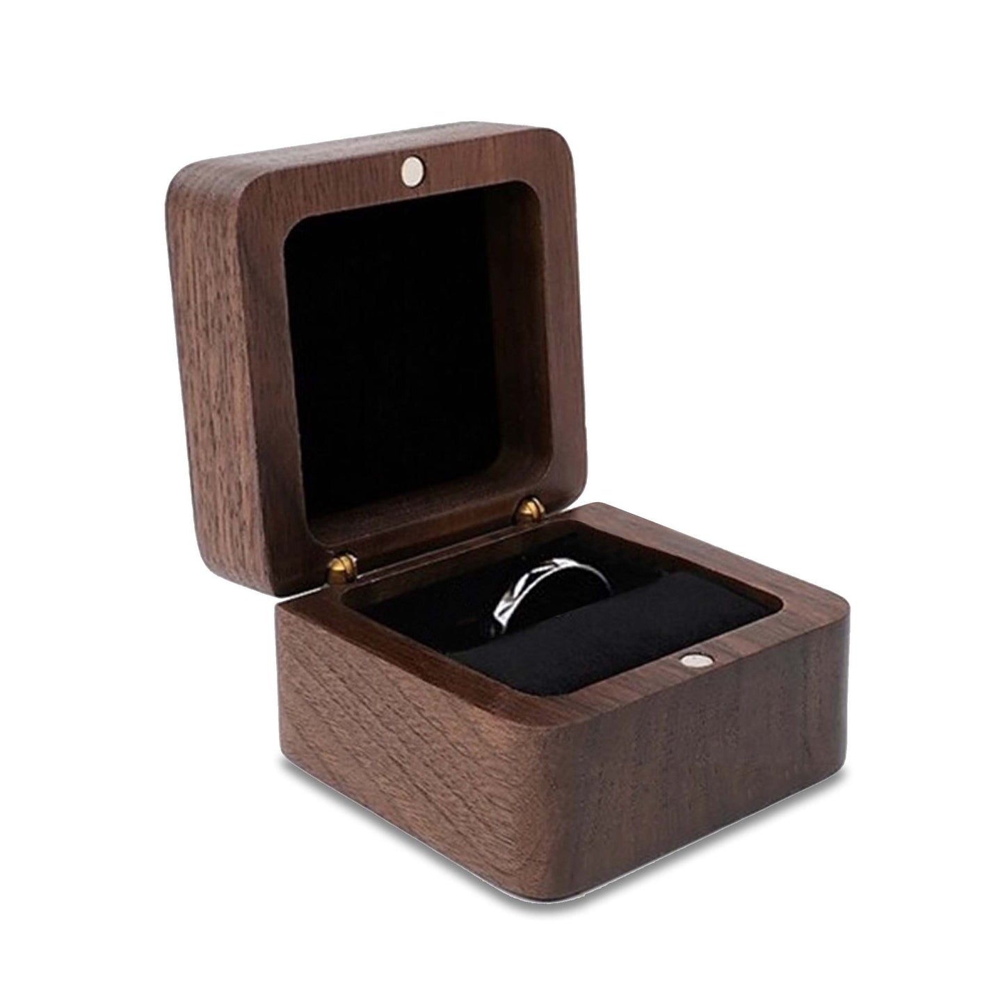 Hochwertige Holz-Schmuckschatulle für Ringe und Ohrringe | Elegante Aufbewahrung