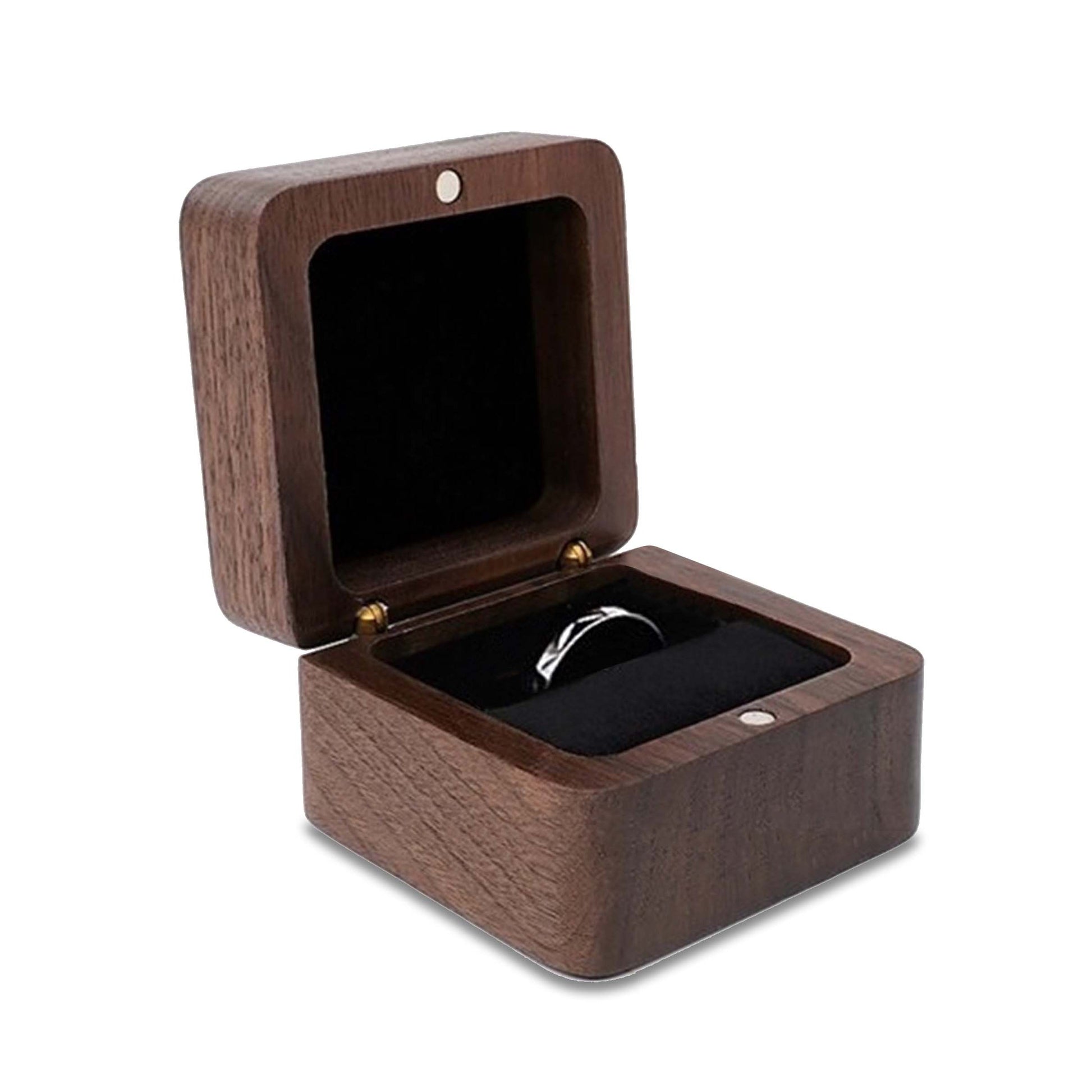 Hochwertige Holz-Schmuckschatulle für Ringe und Ohrringe | Elegante Aufbewahrung
