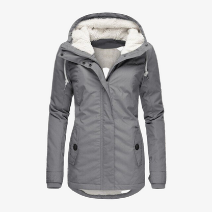 Gefütterte Winterjacke für Damen – Warmer Parka mit Kapuze für den Winter