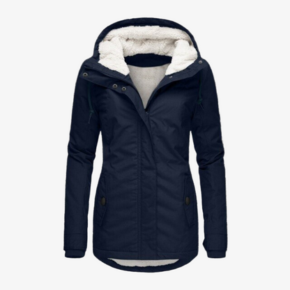 Gefütterte Winterjacke für Damen – Warmer Parka mit Kapuze für den Winter