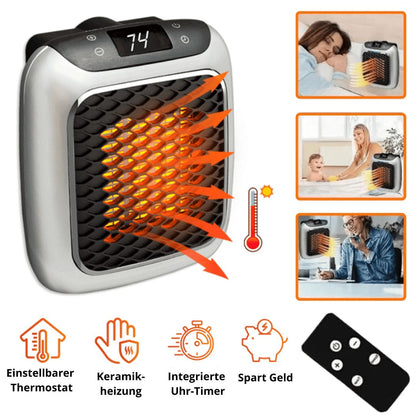 Kompakter Mini Heizlüfter mit 800W: Schnelle und Energiesparende Wärme für Ihr Zuhause – Inklusive Fernbedienung für maximalen Komfort