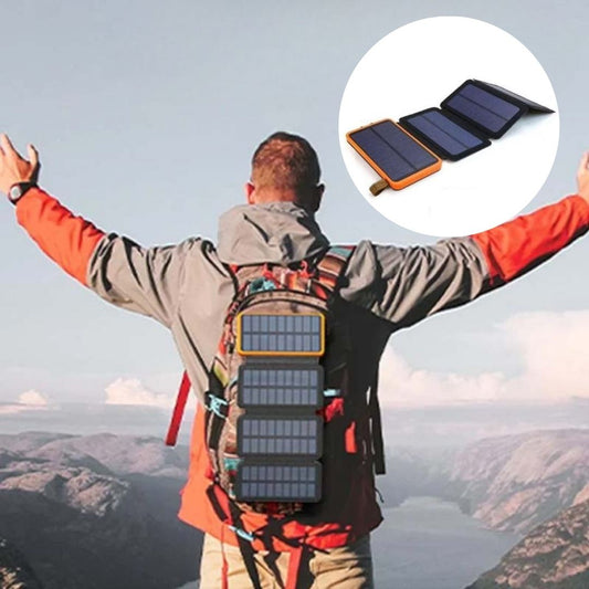 PowerFold Solar-Powerbank: Tragbar, faltbar & wasserdicht für unbegrenzte Energie unterwegs