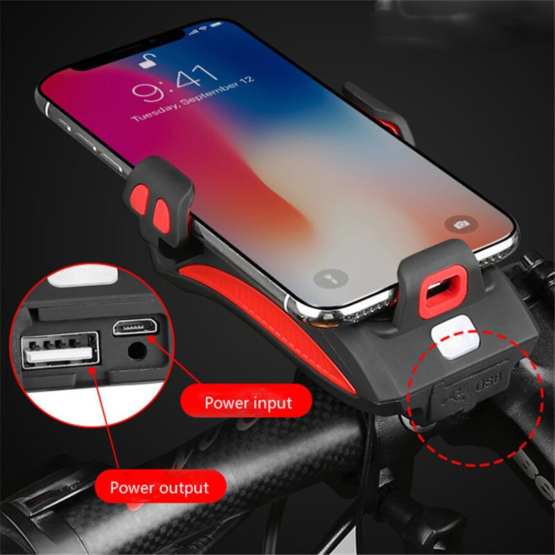 FietsPro 4-in-1 Fahrrad-Zubehör: LED-Licht, Powerbank, Klingel & Handyhalterung – Sicher durch den Herbst