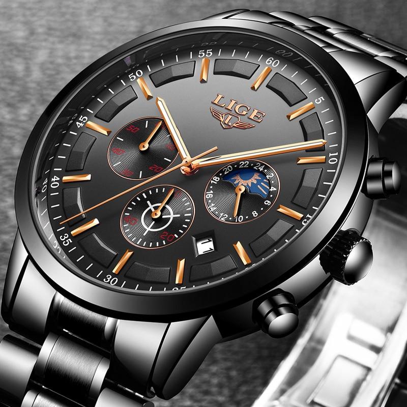 VanguardTime Militair Zwart Stalen Horloge - Tijdloze Elegantie en Stijl