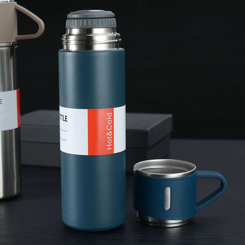 Thermo Pro Edelstahl Thermoskanne 500ml - Hält 12h Warm/Kalt | Ideal für Herbst & Winter