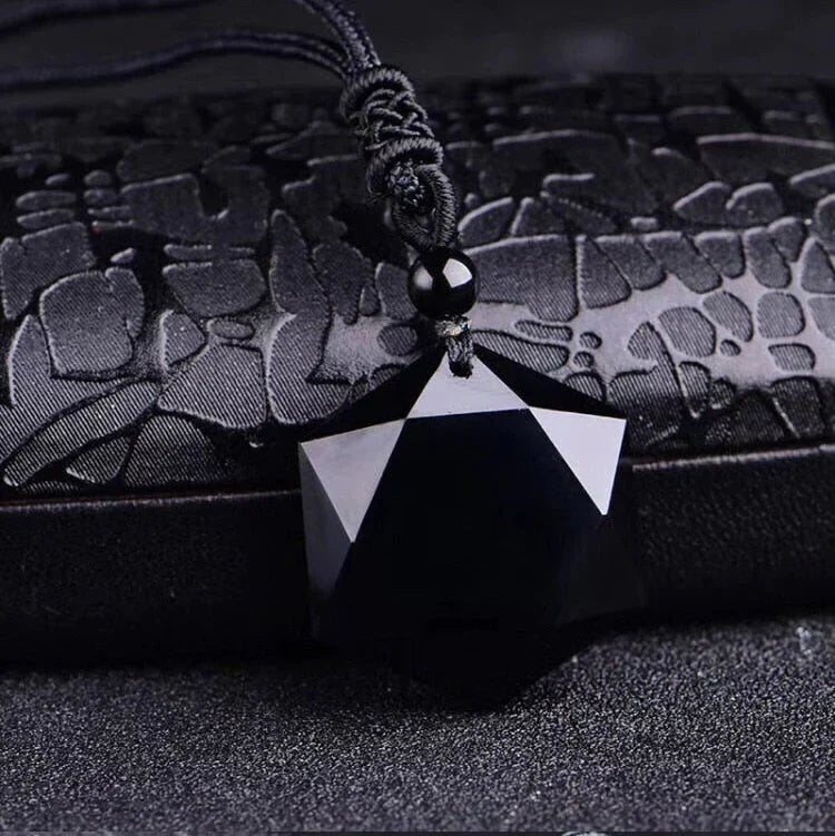 NobleAura - Metaphysical Obsidian Tibetan Necklace for Protection and Spiritual Balance
