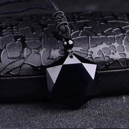 NobleAura - Metaphysical Obsidian Tibetan Necklace for Protection and Spiritual Balance