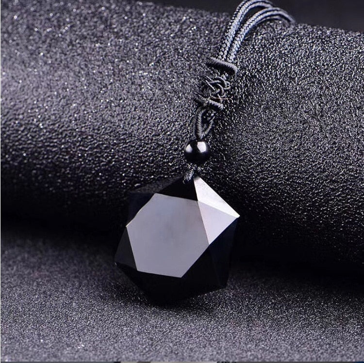 NobleAura - Metaphysical Obsidian Tibetan Necklace for Protection and Spiritual Balance