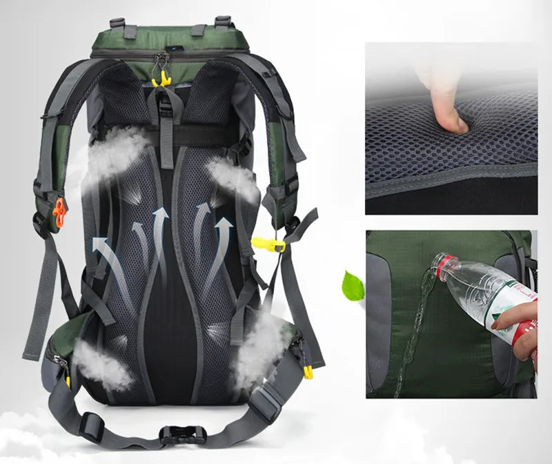 AdventurePro 60L Wasserdichter Outdoor-Rucksack – Perfekt für Wandern und Reisen