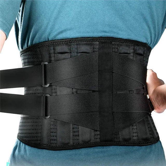 ReliefBelt | Orthopädischer schwarzer Stützgürtel für Rückenschmerzen