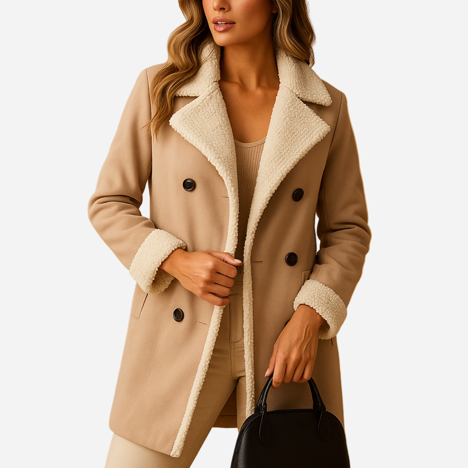 Kaschmir-Mantel für Damen - Lang & Reverskragen für den Winter