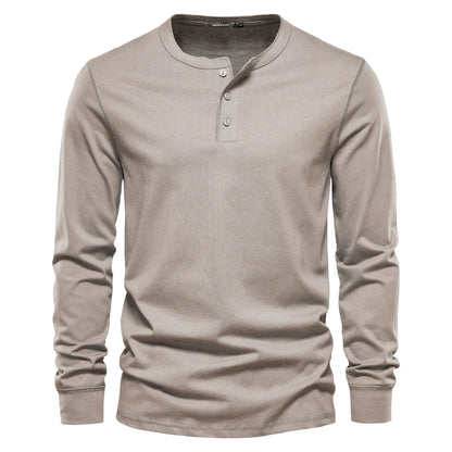 T-Shirt für Herren - Rundhals & Baumwolle für den Winter