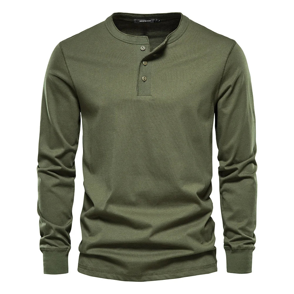 T-Shirt für Herren - Rundhals & Baumwolle für den Winter