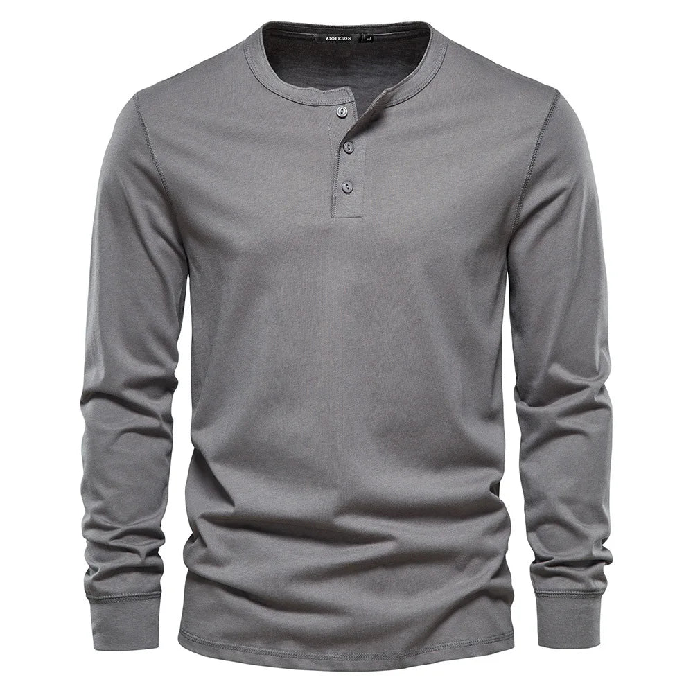 T-Shirt für Herren - Rundhals & Baumwolle für den Winter