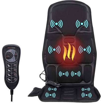 RelaxMax - Massage-Sitzkissen mit 8 Intensitäten und beheizbarem Nackenkissen – Perfekt für Auto & Zuhause