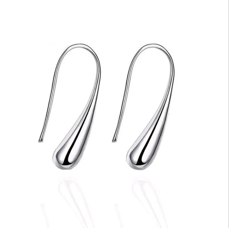 Elegantes 4-teiliges Schmuckset aus S925-Silber mit Wassertropfen-Design – Vielseitig & Hochwertig