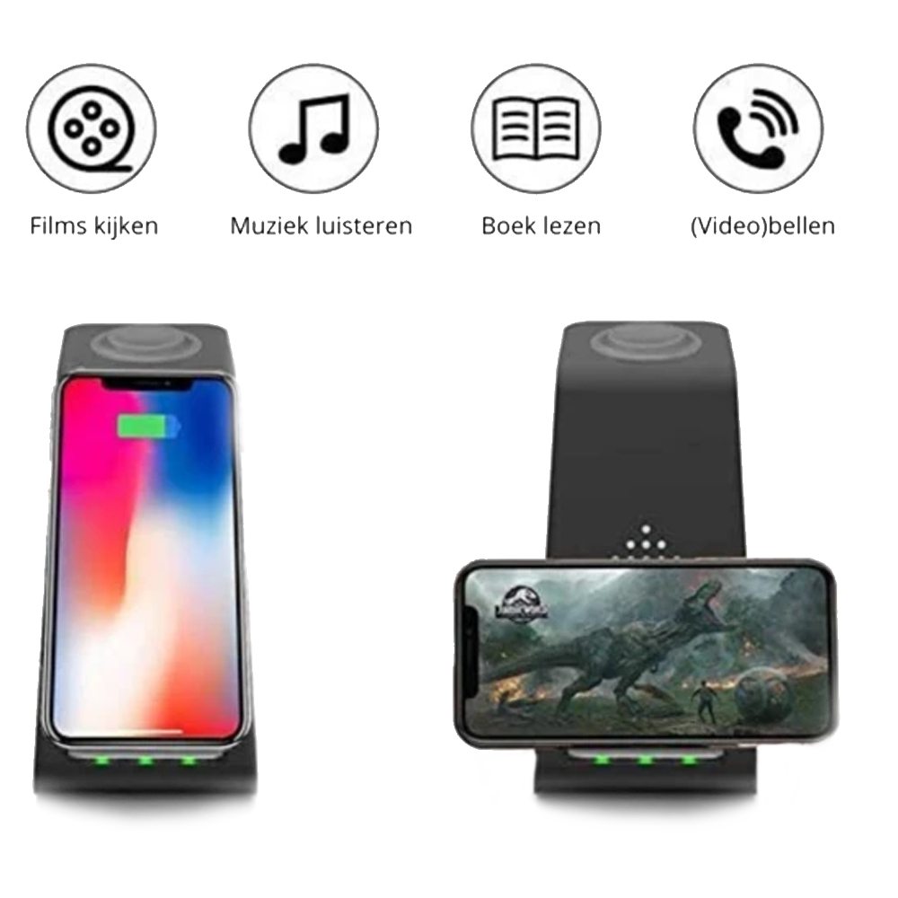 3-in-1 Kabelloses Ladegerät für iPhone & Samsung: Schneller Warp Charge für Handy, Uhr, Kopfhörer - Perfekt für den Herbst