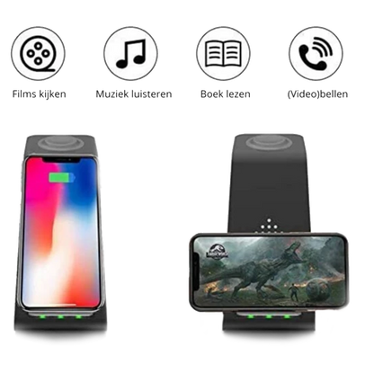 3-in-1 Kabelloses Ladegerät für iPhone & Samsung: Schneller Warp Charge für Handy, Uhr, Kopfhörer - Perfekt für den Herbst