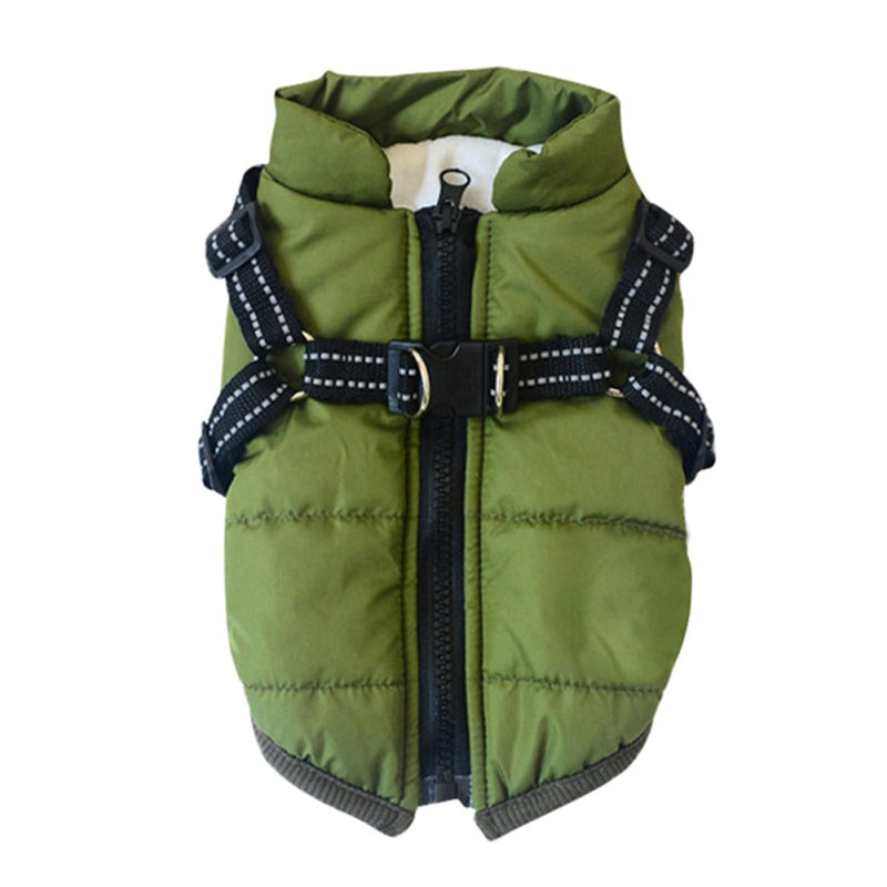 WarmHarness | Hochwertiger Hundemantel mit integriertem Geschirr für Wärme und Sicherheit