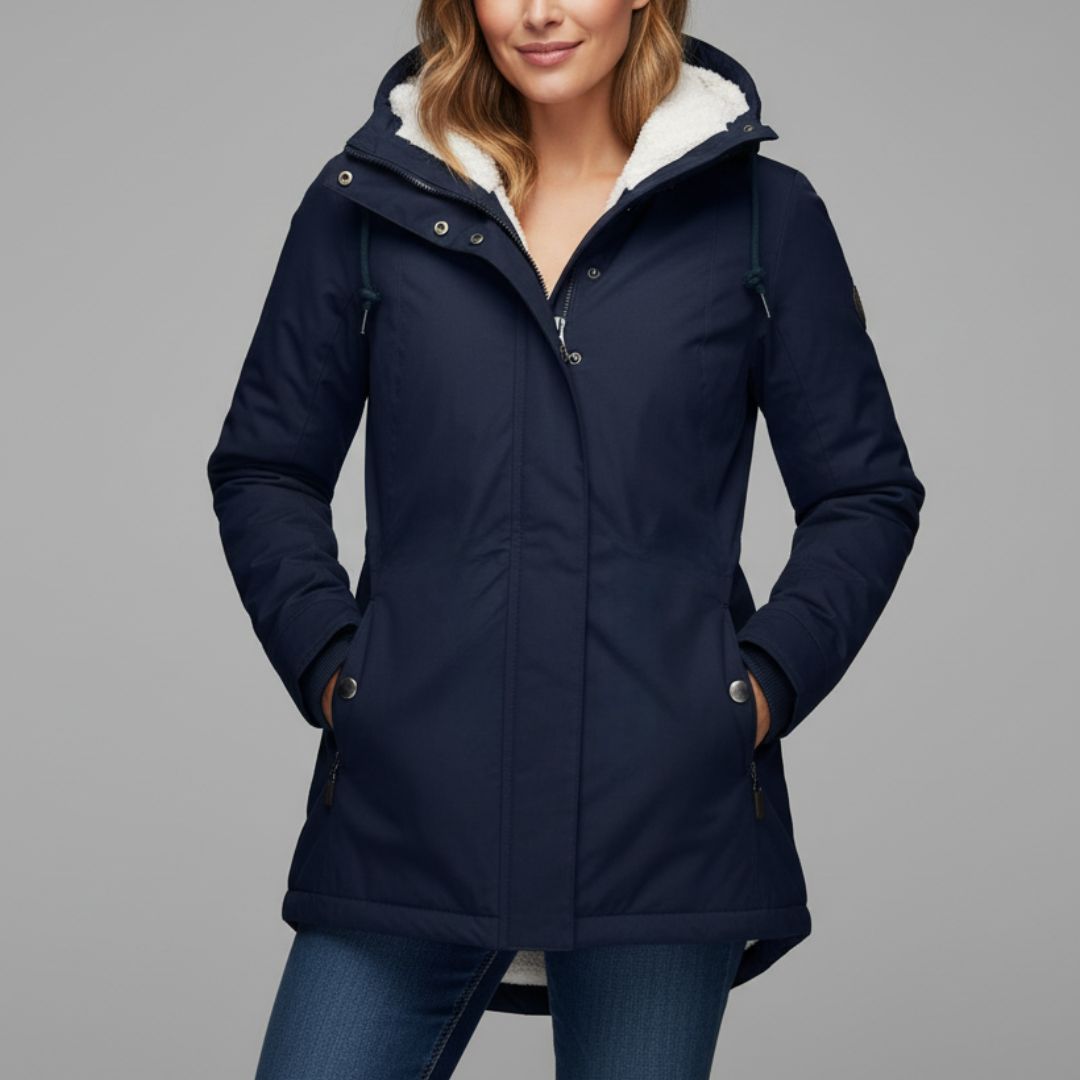 Gefütterte Winterjacke für Damen – Warmer Parka mit Kapuze für den Winter