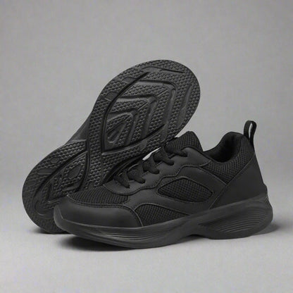Schwarze Damenschuhe für Pflege