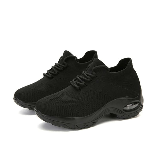 Schwarze Damenschuhe mit Fersenschutz
