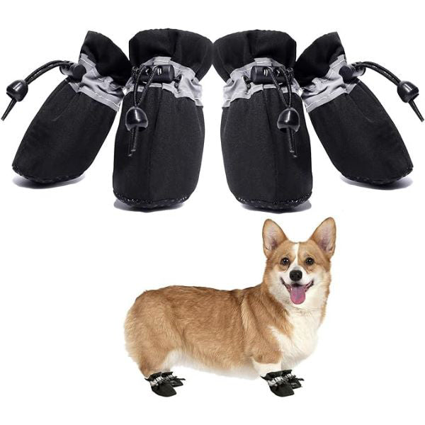PetStep Wasserdichte Hundeschuhe mit verstellbaren Riemen – Ultimativer Pfotenschutz für jedes Wetter