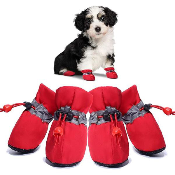 PetStep Wasserdichte Hundeschuhe mit verstellbaren Riemen – Ultimativer Pfotenschutz für jedes Wetter