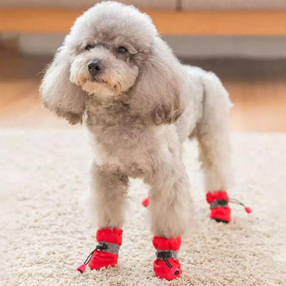 PetStep Wasserdichte Hundeschuhe mit verstellbaren Riemen – Ultimativer Pfotenschutz für jedes Wetter