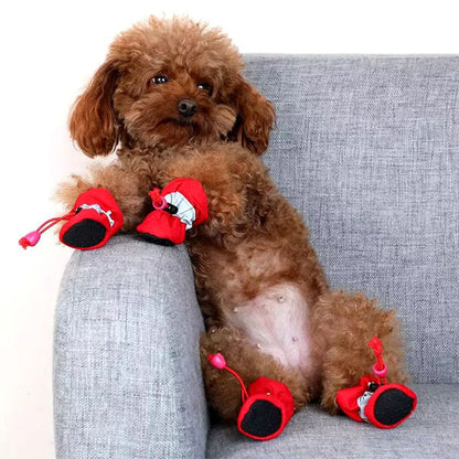 PetStep Wasserdichte Hundeschuhe mit verstellbaren Riemen – Ultimativer Pfotenschutz für jedes Wetter