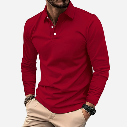 Polo Shirt für Herren - Langarm & Kragen für den Winter