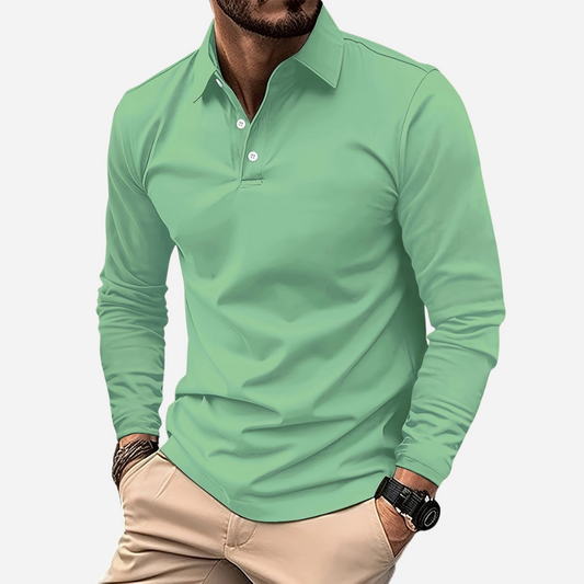 Polo Shirt für Herren - Langarm & Kragen für den Winter