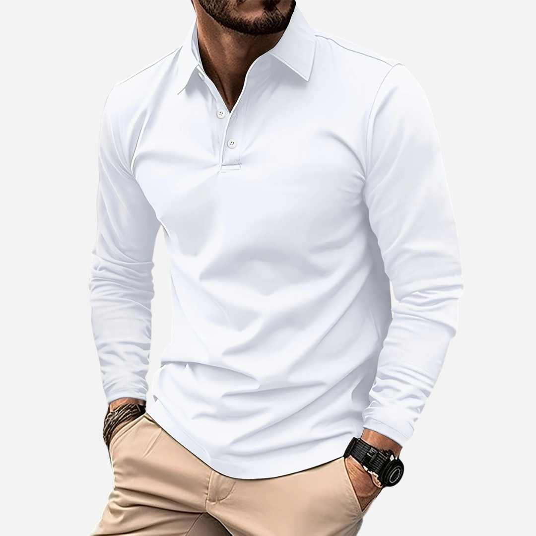 Polo Shirt für Herren - Langarm & Kragen für den Winter
