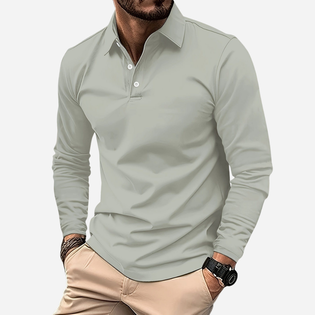 Polo Shirt für Herren - Langarm & Kragen für den Winter